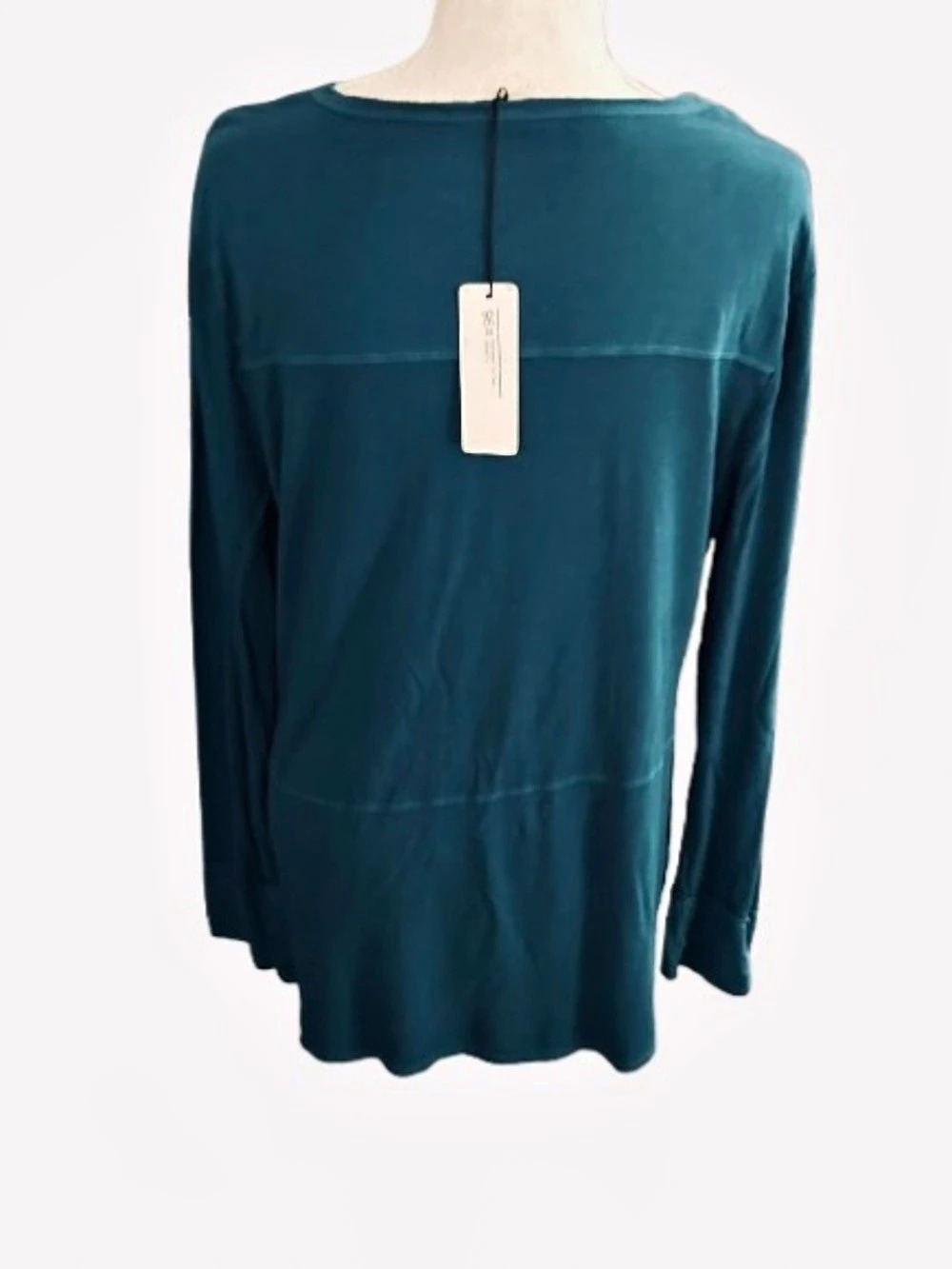 NWT Teal ECRU Long Sleeve Tee Top Shirt Blue Large Long Sleeved New Fall